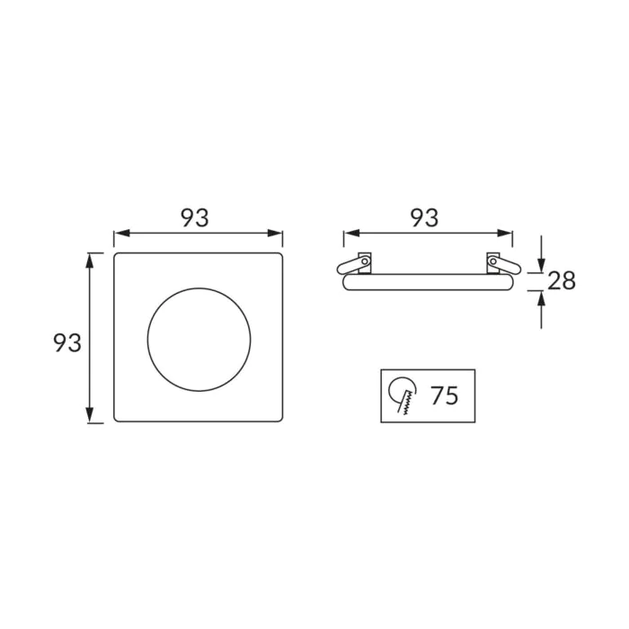 Oprawa downlight, Oprawa wpuszczana Struhm 03097
