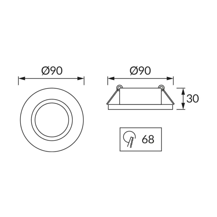Oprawa downlight, Oprawa wpuszczana Struhm 03753