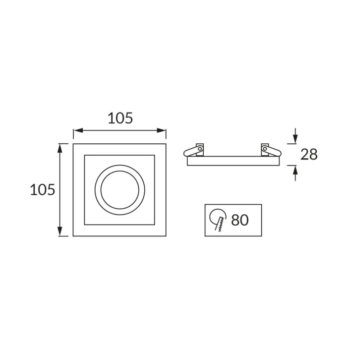Oprawa downlight, Oprawa wpuszczana Struhm 03219
