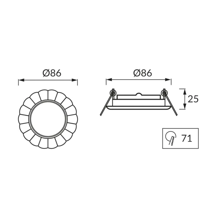 Oprawa downlight, Oprawa wpuszczana Struhm 01244
