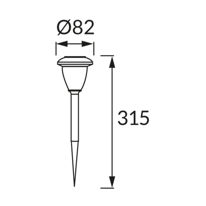 Oprawa ogrodowa, Oprawa solarna Struhm 04569