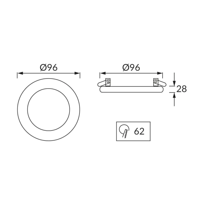 Oprawa downlight, Oprawa wpuszczana Struhm 02922