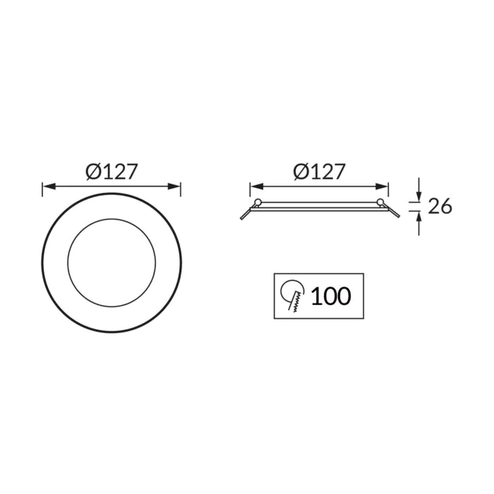 Oprawa downlight, Oprawa wpuszczana Struhm 04742