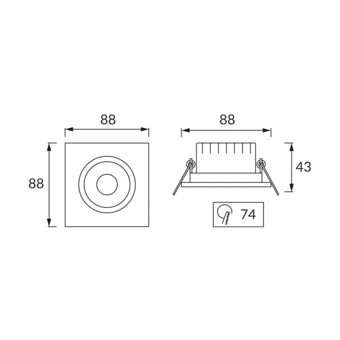 Oprawa downlight, Oprawa wpuszczana Struhm 03862