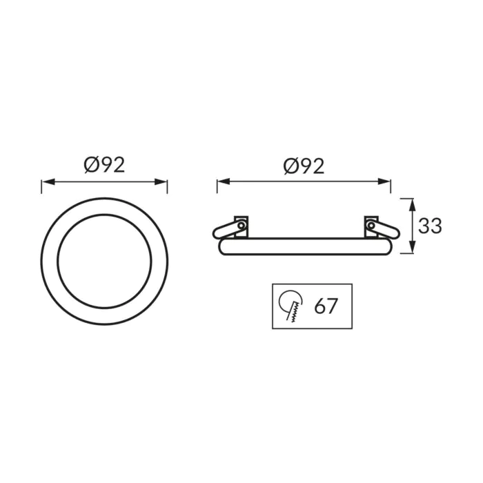 Oprawa downlight, Oprawa wpuszczana Struhm 03669