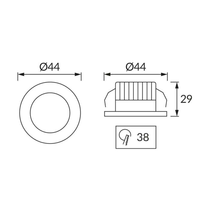 Oprawa downlight, Oprawa wpuszczana Struhm 03871