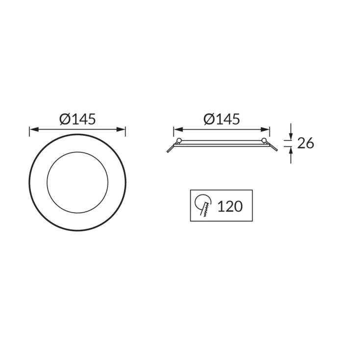 Oprawa downlight, Oprawa wpuszczana Struhm 04745