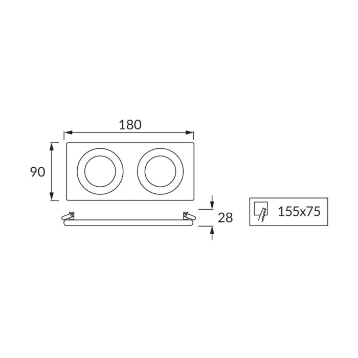 Oprawa downlight, Oprawa wpuszczana Struhm 03095