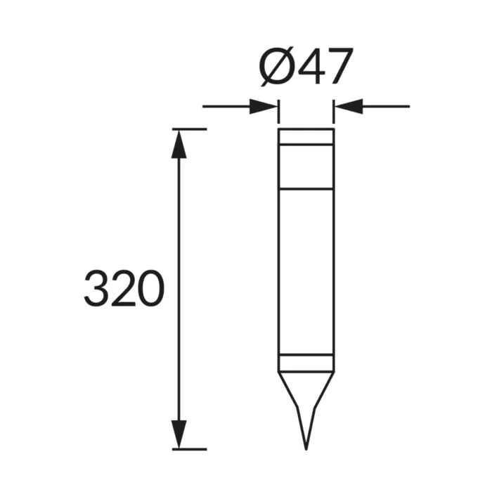 Oprawa ogrodowa, Oprawa solarna Struhm 04051