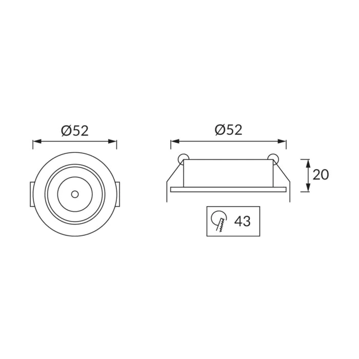 Oprawa downlight, Oprawa wpuszczana Struhm 03735