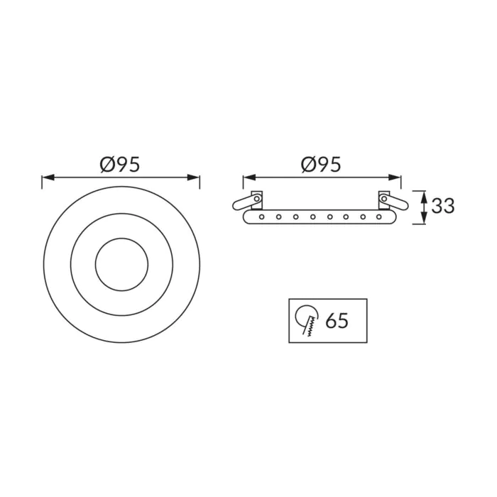 Oprawa downlight, Oprawa wpuszczana Struhm 03183