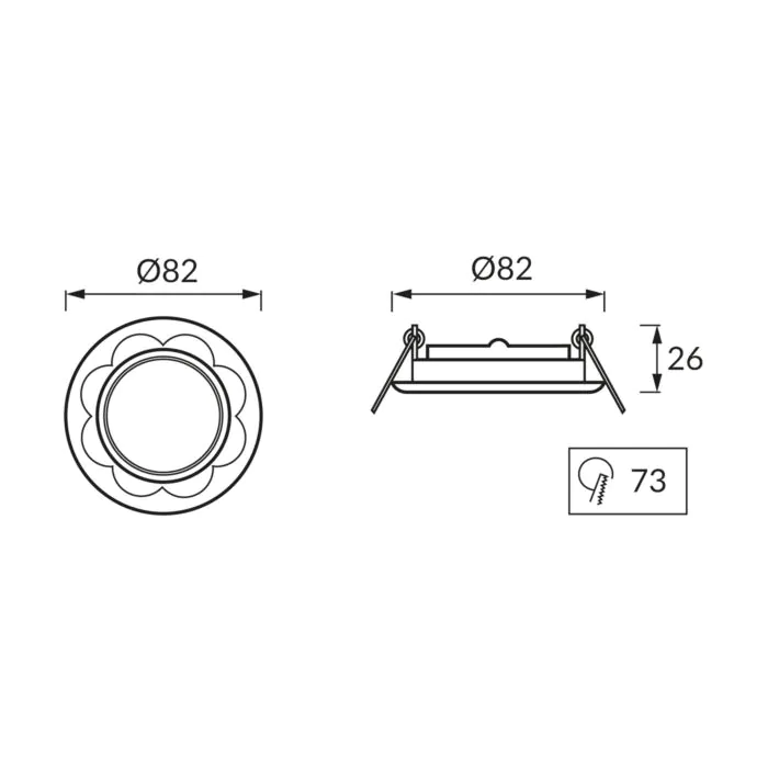 Oprawa downlight, Oprawa wpuszczana Struhm 02115