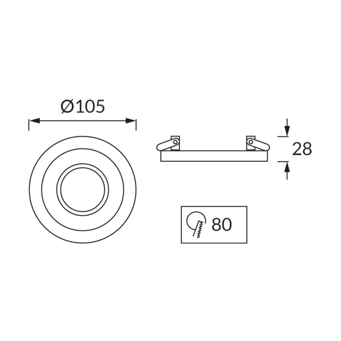 Oprawa downlight, Oprawa wpuszczana Struhm 03225