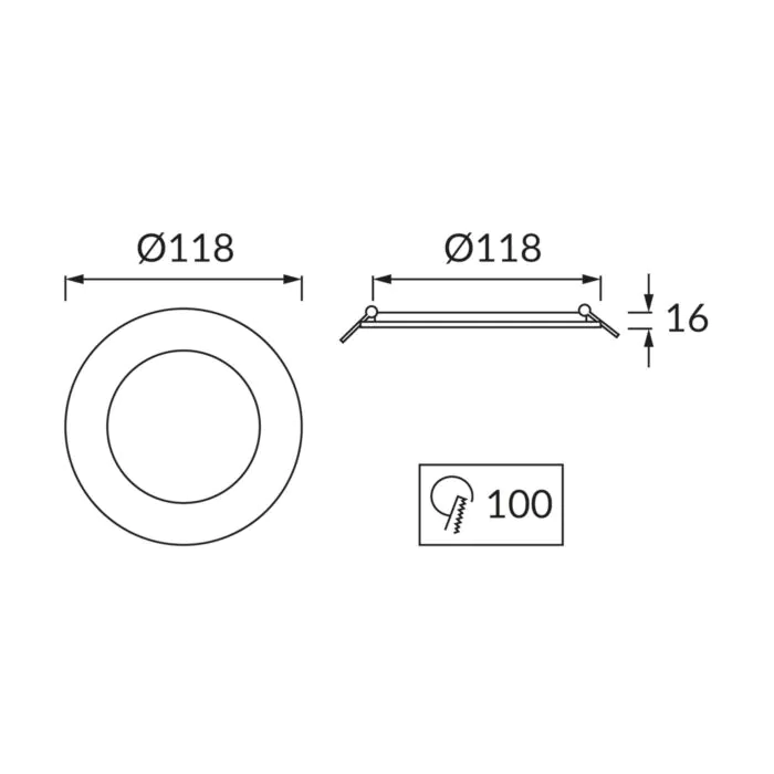 Oprawa downlight, Oprawa wpuszczana Struhm 03182
