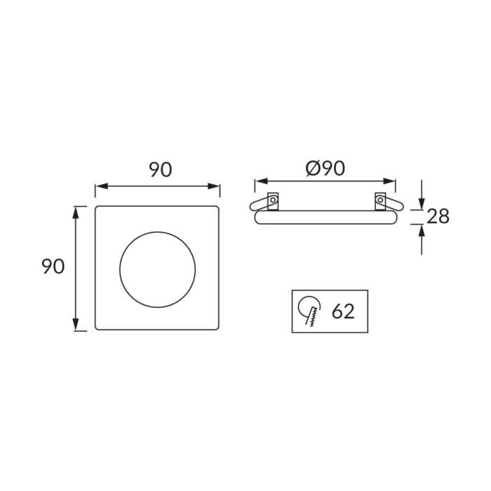 Oprawa downlight, Oprawa wpuszczana Struhm 02924