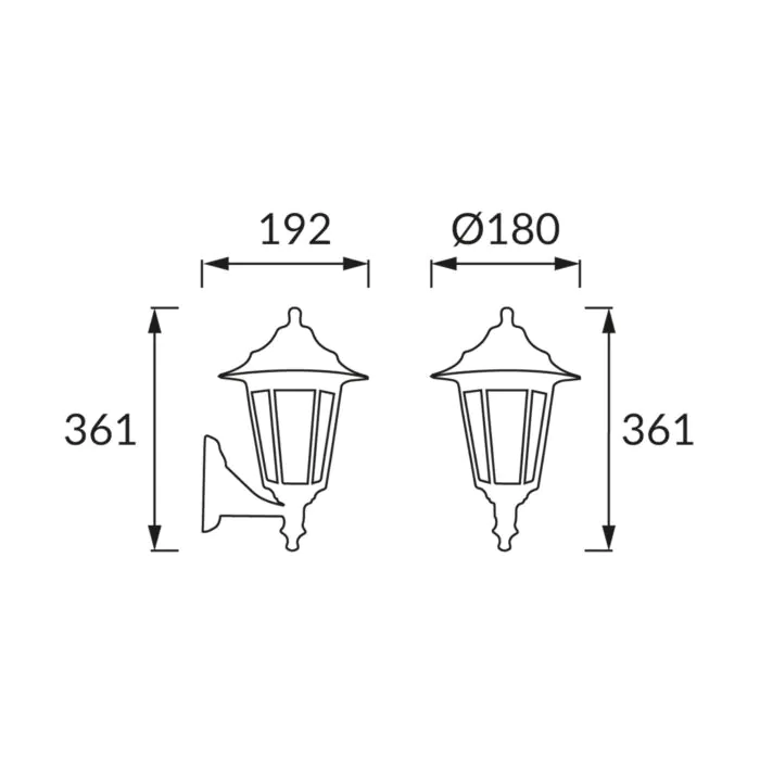 Oprawa elewacyjna, Kinkiet Struhm 03080