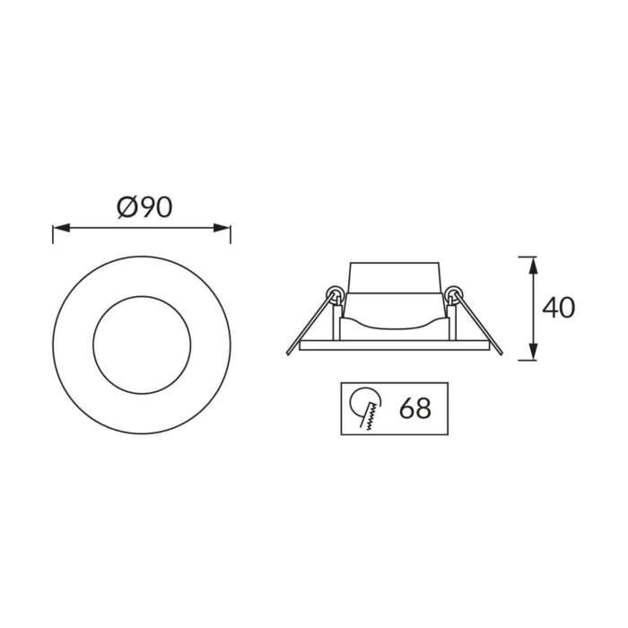 Oprawa downlight, Oprawa wpuszczana Struhm 04796