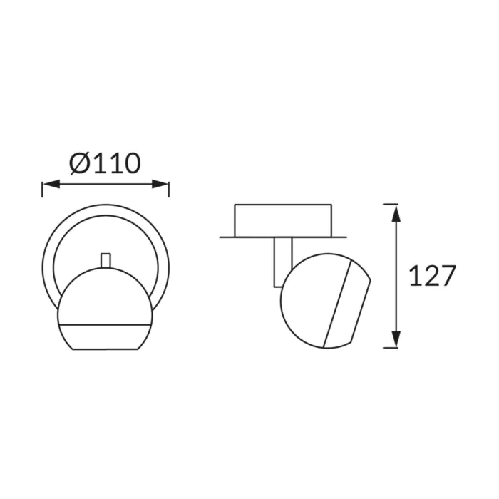Kinkiet, Oprawa sufitowa Struhm 02836