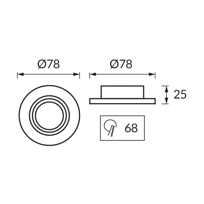 Oprawa downlight, Oprawa wpuszczana Struhm 04351
