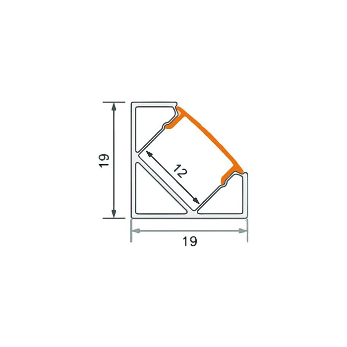 Klosz do profili LED Eco Light EC20671