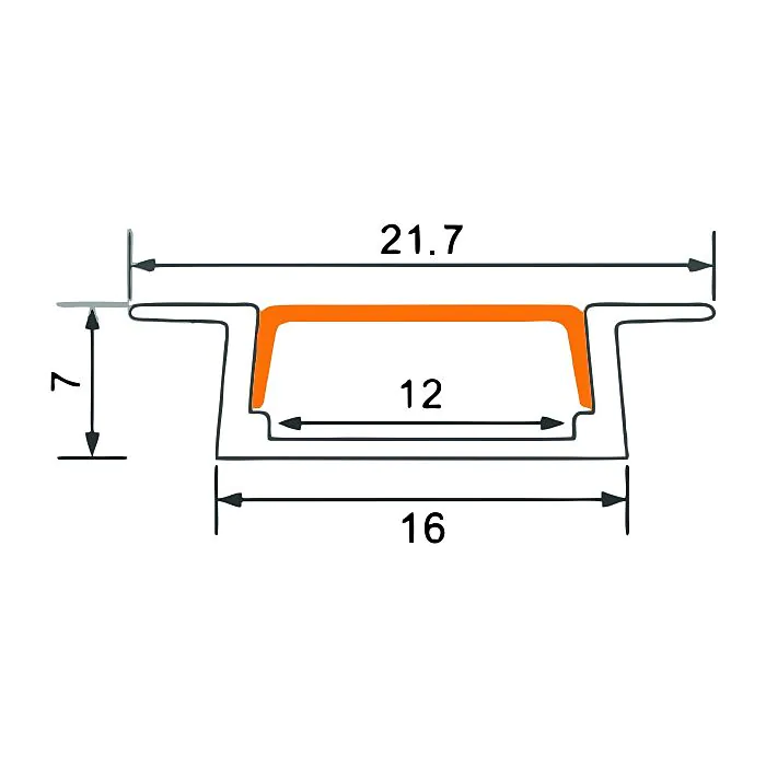 Klosz do profili LED Eco Light EC20666