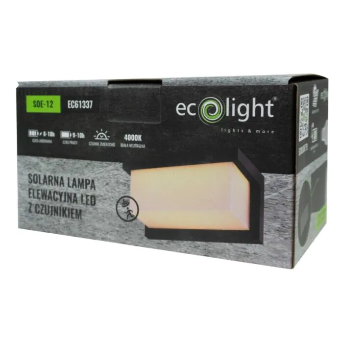 Oprawa elewacyjna, Kinkiet, Oprawa solarna Eco Light EC61337