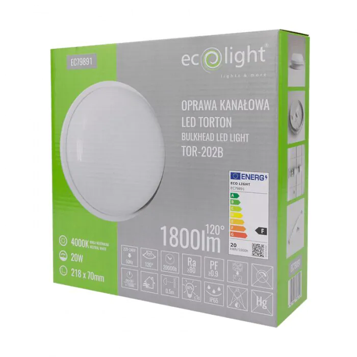 Plafon sufitowy, Plafon ścienny, Oprawa kanałowa, Oprawa elewacyjna Eco Light EC79891
