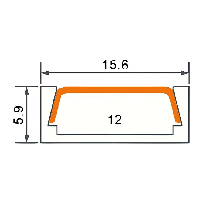 Klosz do profili LED Eco Light EC20666
