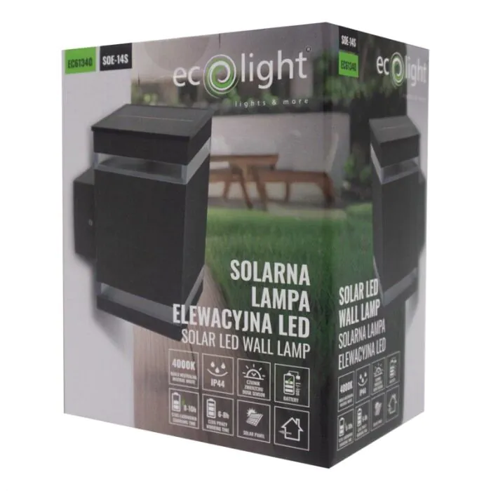 Oprawa elewacyjna, Kinkiet, Oprawa solarna Eco Light EC61340