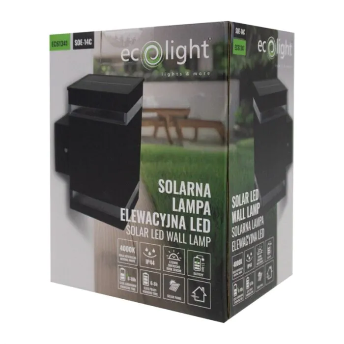 Oprawa elewacyjna, Kinkiet, Oprawa solarna Eco Light EC61341