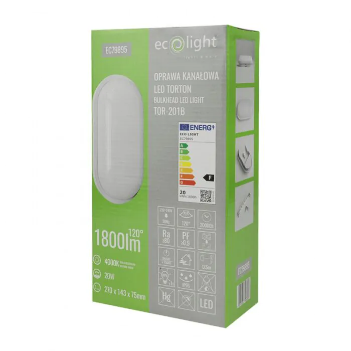 Plafon sufitowy, Plafon ścienny, Oprawa kanałowa, Oprawa elewacyjna Eco Light EC79895