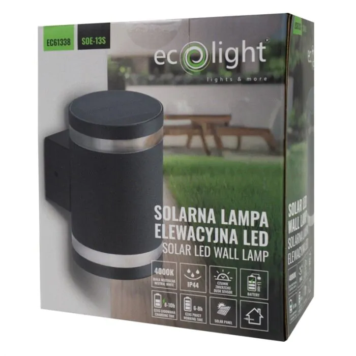 Oprawa elewacyjna, Kinkiet, Oprawa solarna Eco Light EC61338