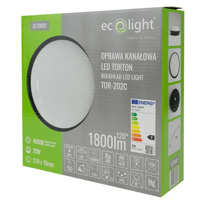 Plafon sufitowy, Plafon ścienny, Oprawa kanałowa, Oprawa elewacyjna Eco Light EC79892