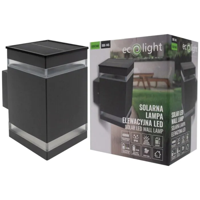Oprawa elewacyjna, Kinkiet, Oprawa solarna Eco Light EC61340
