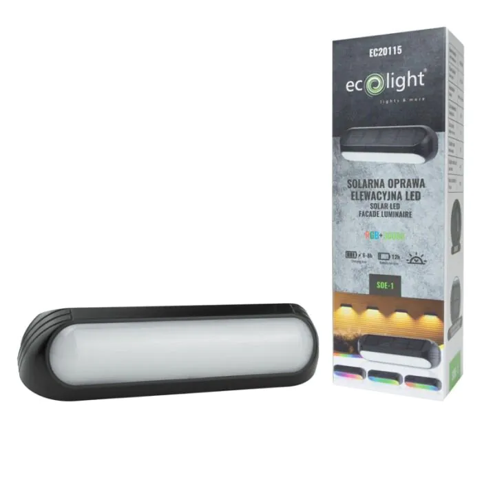 Oprawa elewacyjna, Kinkiet, Oprawa solarna Eco Light EC20115
