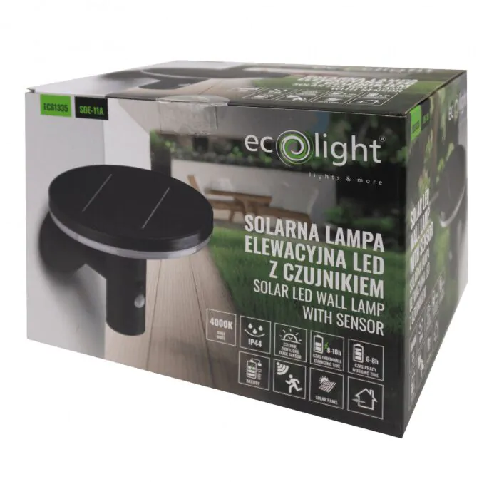Oprawa elewacyjna, Kinkiet, Oprawa solarna Eco Light EC61335