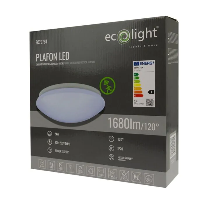 Plafon sufitowy, Plafon z czujnikiem ruchu Eco Light EC79761