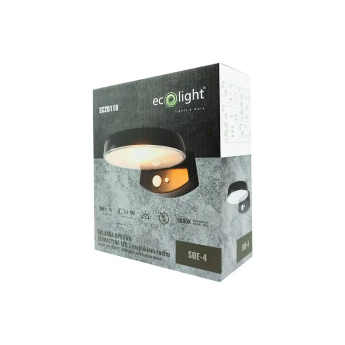 Oprawa elewacyjna, Kinkiet, Oprawa solarna Eco Light EC20118