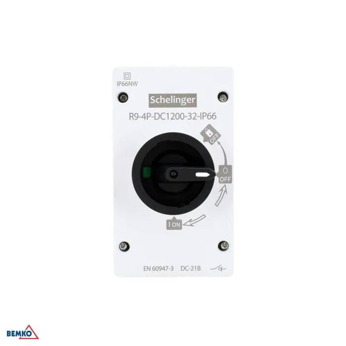Rozłącznik izolacyjny do fotowoltaiki Schelinger A11-R9-4P-DC1200-32-IP66