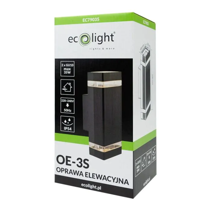 Oprawa elewacyjna, Kinkiet Eco Light EC79035