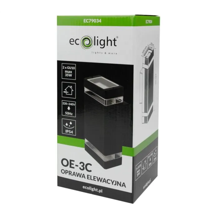 Oprawa elewacyjna, Kinkiet Eco Light EC79034