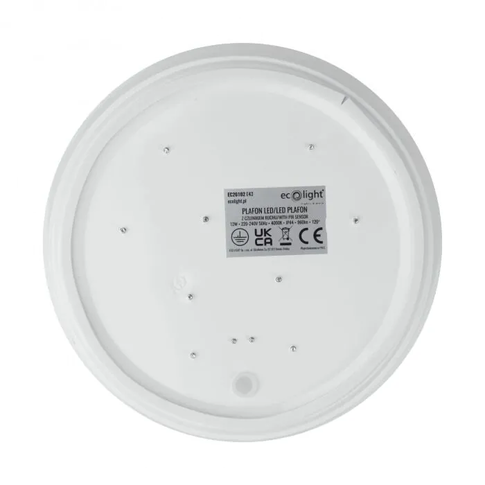 Plafon sufitowy, Plafon z czujnikiem ruchu Eco Light EC20102