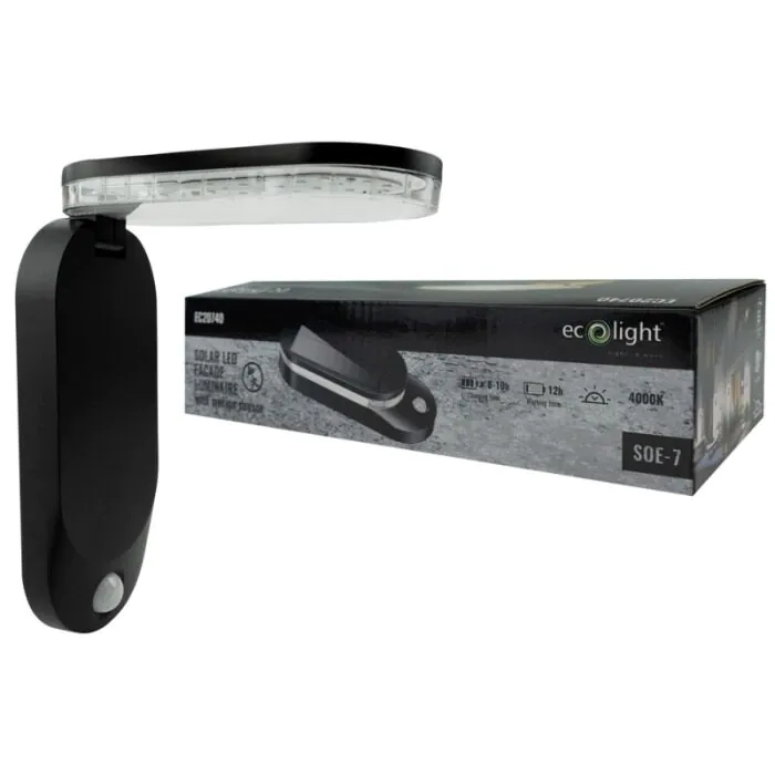 Oprawa elewacyjna, Kinkiet, Oprawa solarna Eco Light EC20740