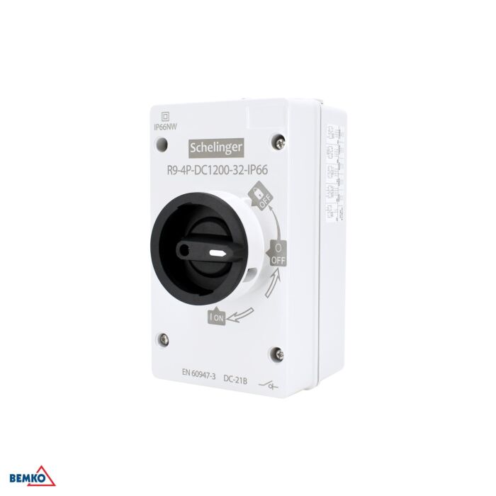 Rozłącznik izolacyjny do fotowoltaiki Schelinger A11-R9-4P-DC1200-32-IP66