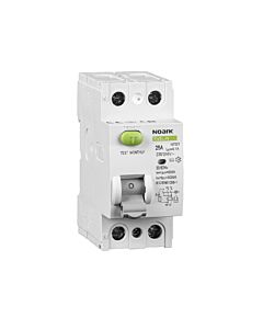 Wyłącznik r&oacute;żnicowoprądowy RCCB Typ AC 2P 25A 30mA 6kA Ex9L-N NOARK 108314