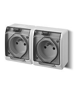 Gniazdo podw&oacute;jne, Gniazdo hermetyczne Elektro-Plast Nasielsk 0322-01