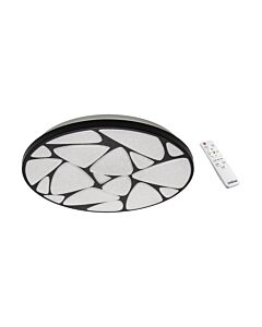 Oprawa plafon LED MINERAL lampa dekoracyjna z pilotem 48W 4200K 5780lm 140° IP44 czarna STRUHM 03726
