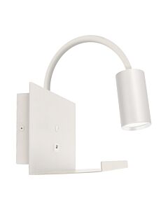 Oprawa lampa ścienna TELO GU10 kinkiet z półką 35W biała STRUHM 04188