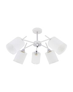 Oprawa lampa sufitowa ANDERS 5Y WHITE/CHROME 5xE27 40W biały/chrom STRUHM 04978