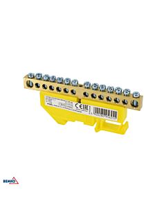 Listwa zaciskowa śrubowa szynowa 14-torowa 14x6mm żółta Schelinger A18-TBI-8X12-14P-ZO